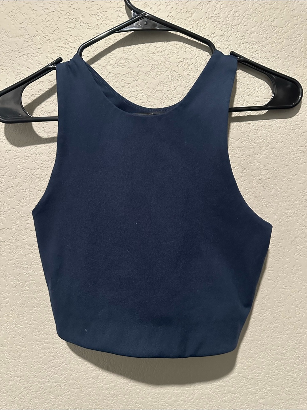 girlfriend collective Navy High-Neck Crop Tank